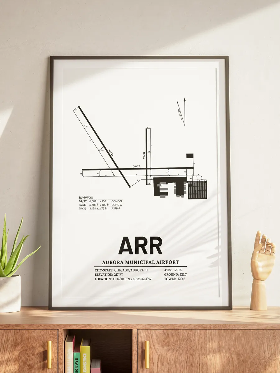 Custom checkride map with pilot name and date given to a newly certificated private pilot